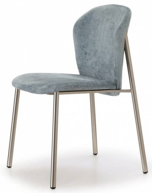 Стул с обивкой Finn матовый никель, светло-зеленый 480х530х780 мм