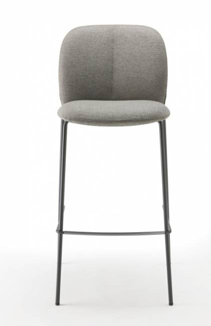 Стул барный с обивкой Mentha Pop антрацит, светло-серый 480х550х1110 мм Стул барный с обивкой Mentha Pop антрацит, светло-серый 480х550х1110 мм