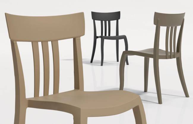 Стул пластиковый Trio-S тортора 490х550х840 мм