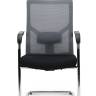 Кресло офисное / Сильвия black/gray CF / хром / серая сетка/ черна ткань / черный пластик