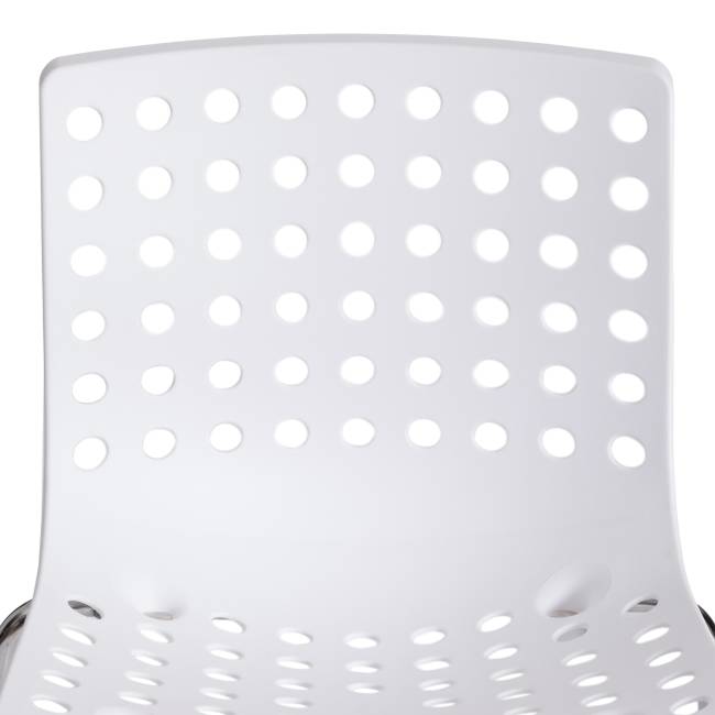 Стул SKALBERG (mod. C-084-A) / 1 шт. в упаковке металл/пластик, 46 х 56 х 79 см, White (белый) / Chrome (хром) белый металл/пластик