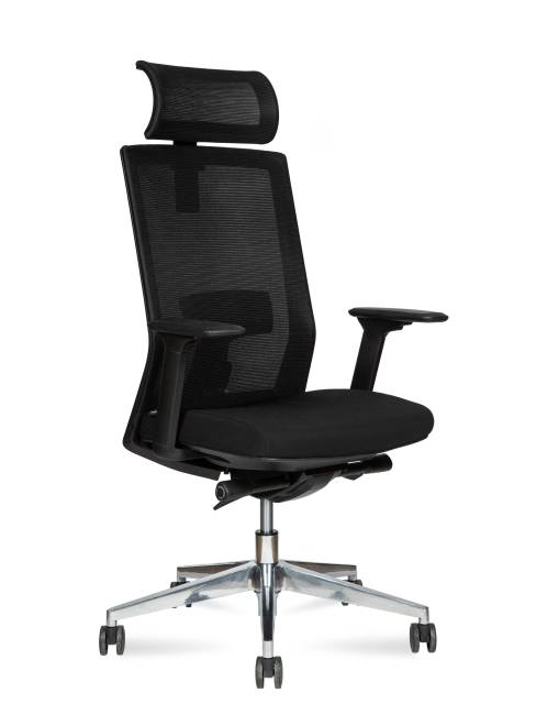 Кресло офисное / Партнер aluminium / черный пластик / черная сетка / черная ткань / алюминевая база Кресло офисное / Партнер aluminium / черный пластик / черная сетка / черная ткань / алюминевая база