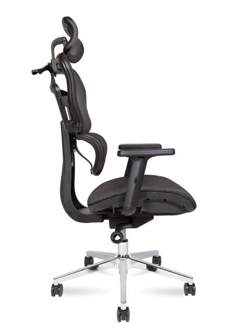 Кресло офисное / Ergo M / черный пластик / черная сетка / черная сетка