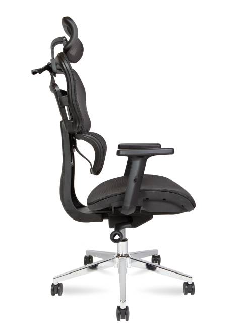 Кресло офисное / Ergo M / черный пластик / черная сетка / черная сетка