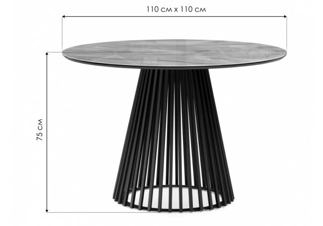 Нэнси 110 темно-серый / черный