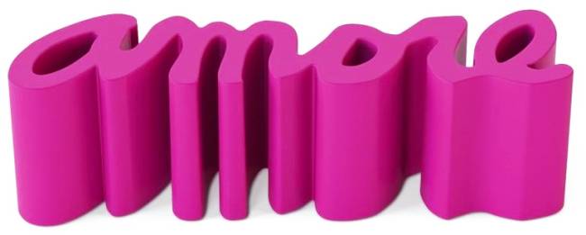 Скамья пластиковая дизайнерская Amore Standard фуксия 1450х380х450 мм