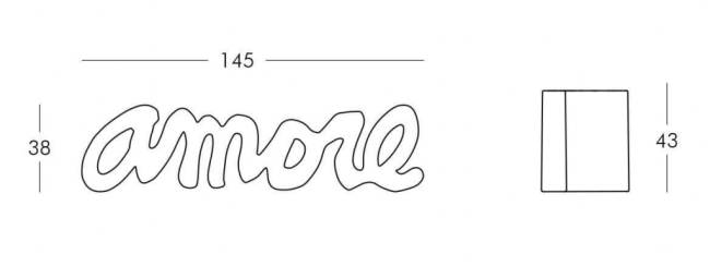 Скамья пластиковая дизайнерская Amore Standard фуксия 1450х380х450 мм