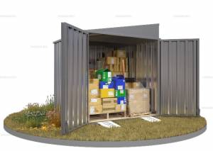 Хозблок SKOGGY секционный с односкатной крышей 2 х 2 м, цинковый