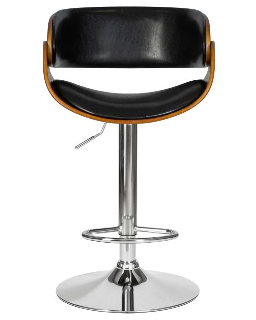 Стул барный DOBRIN JOHN, цвет сиденья черный глянец PU ABD 002