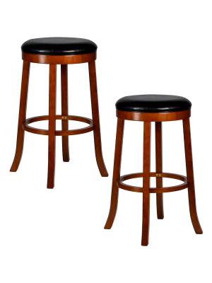Набор 2 шт Круглый барный табурет DOBRIN BOB BAR, шоколад, черный