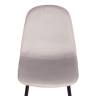 Стул Breeze/Бриз (мод. 4724)/2 шт. в упаковке велюр/металл, 44х53х87см, светло-серый (HLR14)/черный (Комплект из 2 шт.) светло-серый вельвет/металл