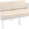 Диван пластиковый двухместный с подушками Portofino Lounge белый, бежевый 1600х800х690 мм Диван пластиковый двухместный с подушками Portofino Lounge белый, бежевый 1600х800х690 мм