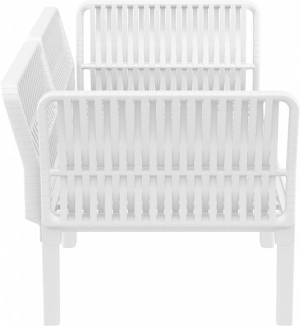 Диван пластиковый двухместный с подушками Portofino Lounge белый, бежевый 1600х800х690 мм Диван пластиковый двухместный с подушками Portofino Lounge белый, бежевый 1600х800х690 мм