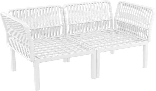 Диван пластиковый двухместный с подушками Portofino Lounge белый, бежевый 1600х800х690 мм Диван пластиковый двухместный с подушками Portofino Lounge белый, бежевый 1600х800х690 мм