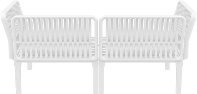 Диван пластиковый двухместный с подушками Portofino Lounge белый, бежевый 1600х800х690 мм Диван пластиковый двухместный с подушками Portofino Lounge белый, бежевый 1600х800х690 мм