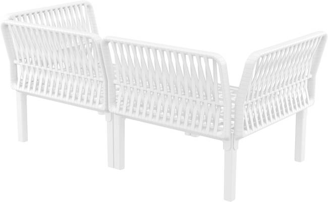 Диван пластиковый двухместный с подушками Portofino Lounge белый, бежевый 1600х800х690 мм Диван пластиковый двухместный с подушками Portofino Lounge белый, бежевый 1600х800х690 мм
