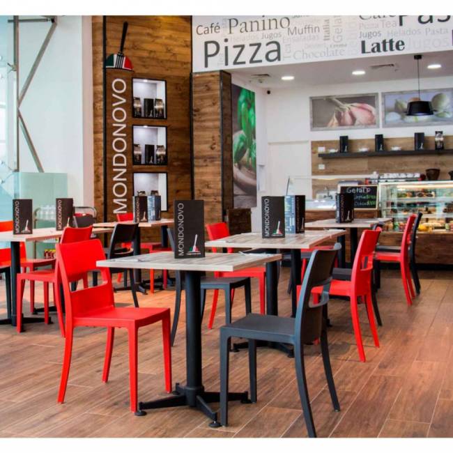 Стул пластиковый Sai красный 480х510х820 мм