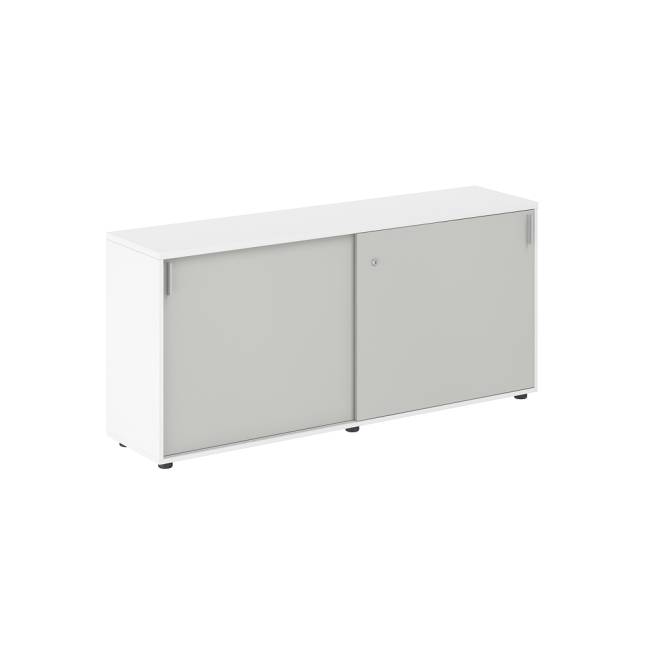 SG.703.WH.SH / Шкаф купе 1638х400х750 низкий, с замком / корпус: белый, фасады: серый бархат