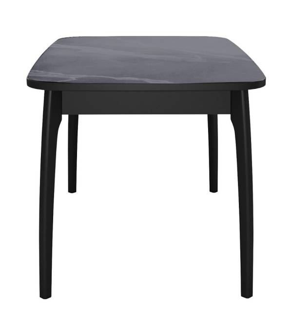 Стол DikLine MK15 Керамика Серый мрамор/подстолье черное/опоры черные