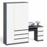 Стол компьютерный МС-6 правый и шкаф-комод с дверкой МШ-1200-1 Мори цвет графит/белый