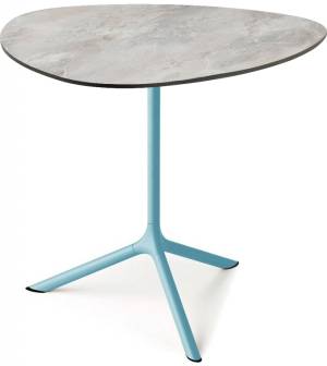 Стол ламинированный обеденный Tripe Maxi голубой, каменный 830х830х740 мм