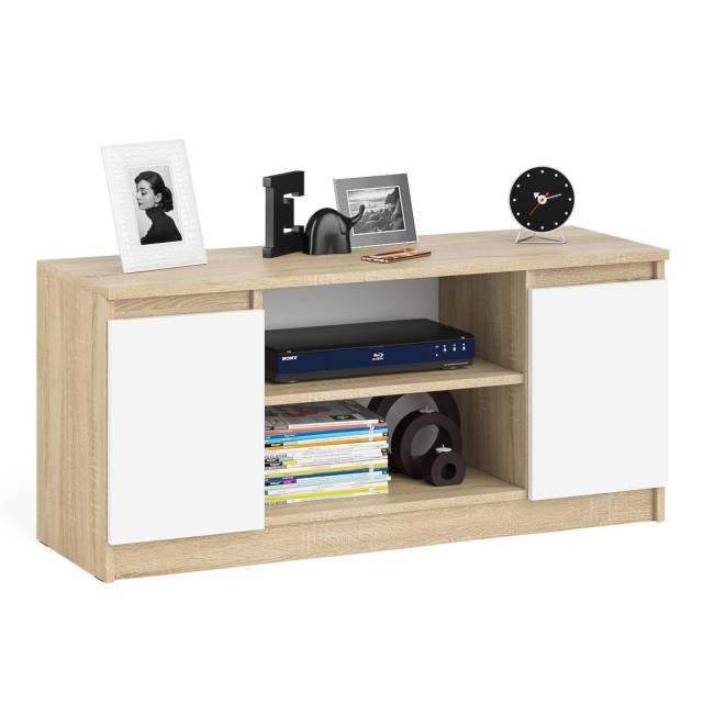 Тумба ТВ Мори МТВ1200.1 цвет дуб сонома/белый