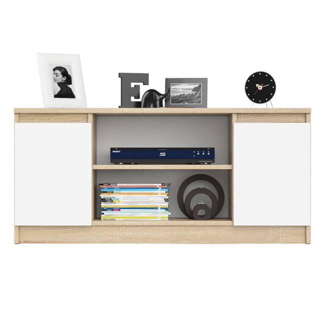 Тумба ТВ Мори МТВ1200.1 цвет дуб сонома/белый