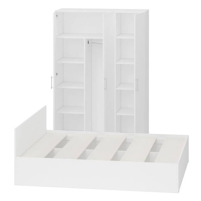 Спальный гарнитур белый № 1 Стандарт с кроватью 1600 цвет белый