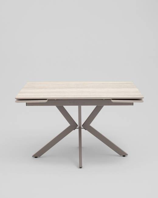 Стол Marmer 120-180/80/76 см подстолье металл капучино