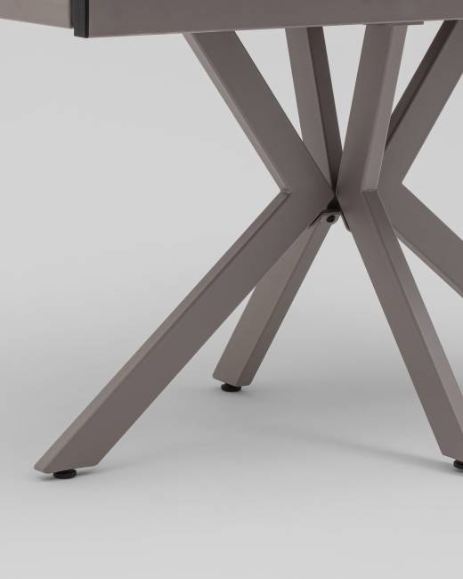 Стол Marmer 120-180/80/76 см подстолье металл капучино