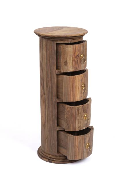 Тумба Бомбей - 0768  палисандр, 71хD28,5см, Natural tinted (натуральный тонированный) Natural tinted (натуральный тонированный) палисандр