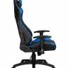 Кресло игровое DOBRIN BRIAN, черно-синяя экокожа