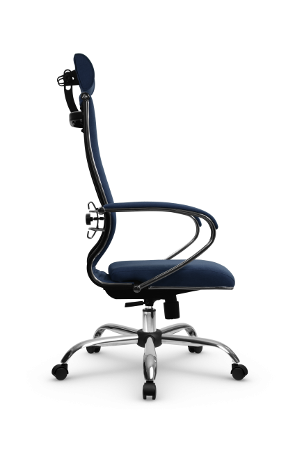 Кресло МЕТТА B 2m 34P/подл.127/осн.003, рогожка b синий