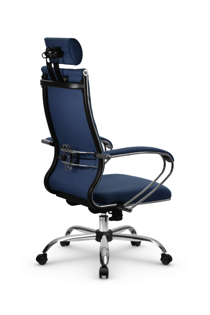 Кресло МЕТТА B 2m 34P/подл.127/осн.003, рогожка b синий