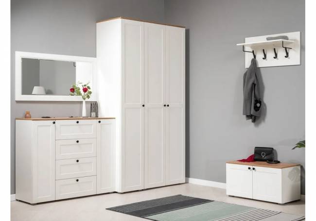 Опра белый PE шагрень / дуб вотан 065 R