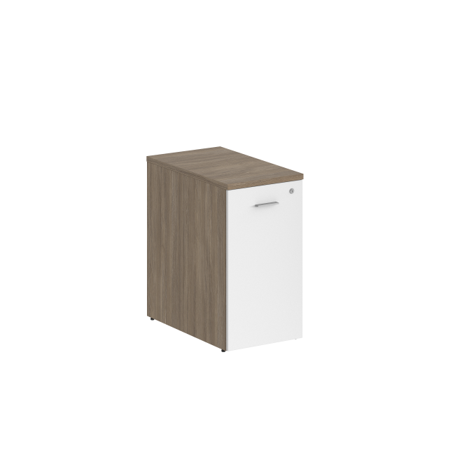 SG.903.OD.WH / Тумба-органайзер 400х800х750 / корпус: дуб темный; фасад: белый