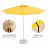 Зонт пляжный профессиональный Kiwi Clips белый, желтый Ø2500 мм