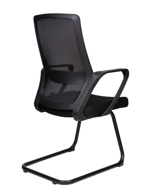 Кресло офисное / Пино блэк CF / Pino black CF / черный пластик / черная ткань / черная сетка