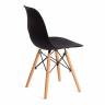 Стул CINDY (EAMES) (mod. 1801) / 1 шт. в упаковке дерево бук/металл/сиденье пластик, 45x51x82 см, Black (черный) Black (черный) дерево бук/металл/сиденье пластик