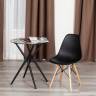 Стул CINDY (EAMES) (mod. 1801) / 1 шт. в упаковке дерево бук/металл/сиденье пластик, 45x51x82 см, Black (черный) Black (черный) дерево бук/металл/сиденье пластик
