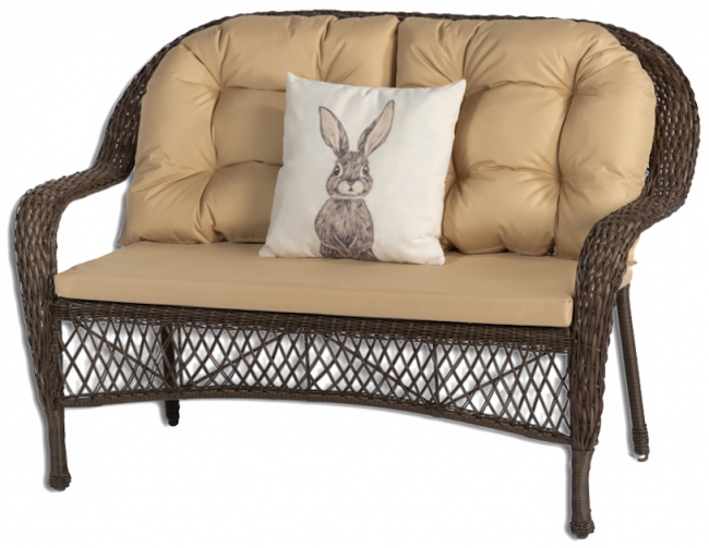 Обеденная группа GIZA XL (Гиза) коричневая из искусственного ротанга