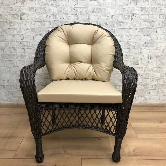 Обеденная группа GIZA XL (Гиза) коричневая из искусственного ротанга