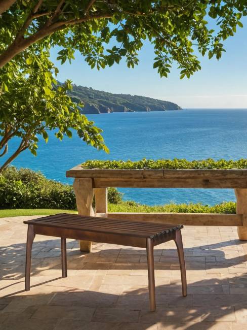 Скамья для прихожей массив, каркас орех