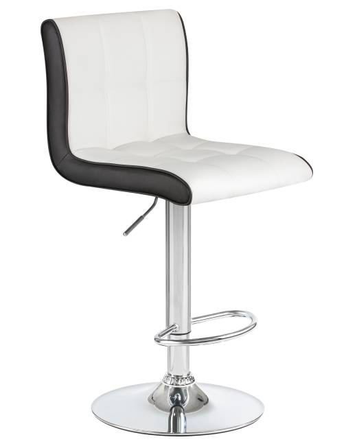 Стул барный DOBRIN CANDY, бело-чёрный
