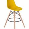 Стул барный LMZL-PP623G, ножки светлый бук, цвет сиденья жёлтый