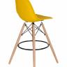 Стул барный LMZL-PP623G, ножки светлый бук, цвет сиденья жёлтый