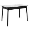 Стол DikLine MK15 Керамика Белый мрамор/подстолье черное/опоры черные
