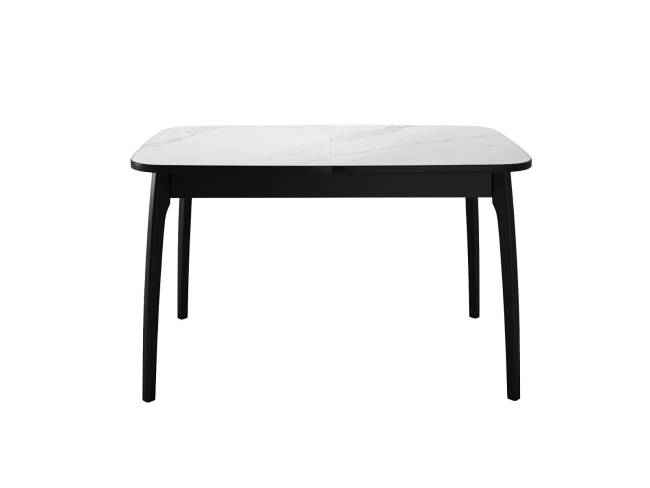 Стол DikLine MK15 Керамика Белый мрамор/подстолье черное/опоры черные