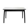 Стол DikLine MK15 Керамика Белый мрамор/подстолье черное/опоры черные
