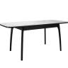 Стол DikLine MK15 Керамика Белый мрамор/подстолье черное/опоры черные